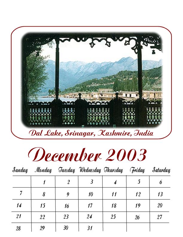 Calendar variation 5 