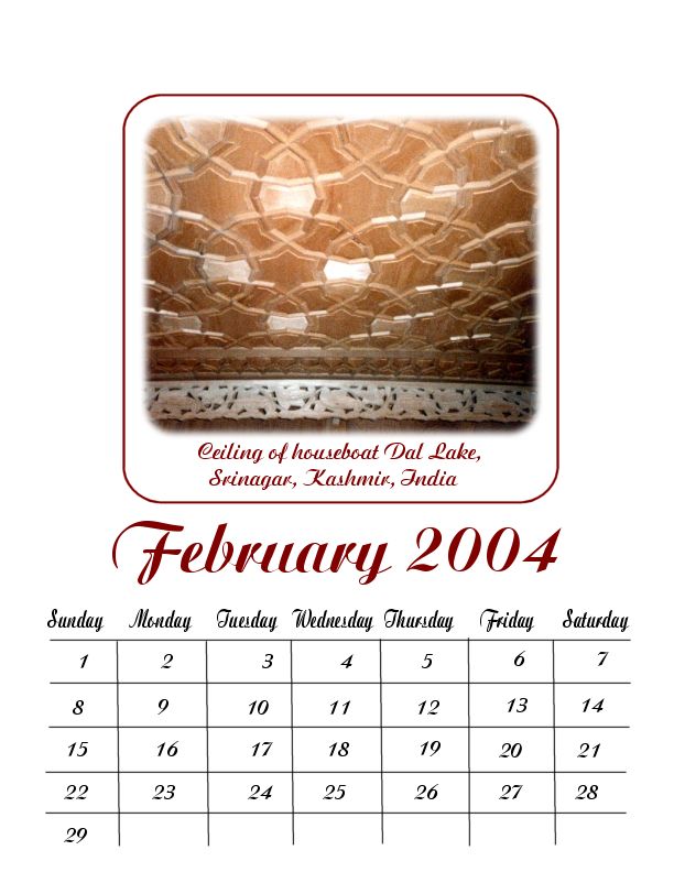 Calendar variation 7 