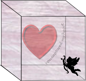 Vector box holding a heart 