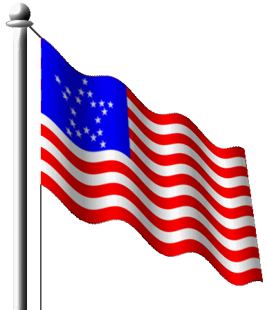 Waving US Flag of 1818