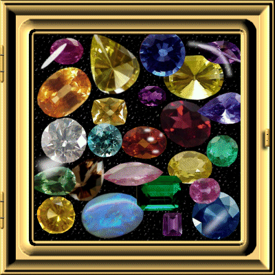 Gold Frame Glass Topped Box with my jewel collection.