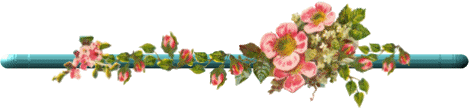 Divider bar with pink flowers