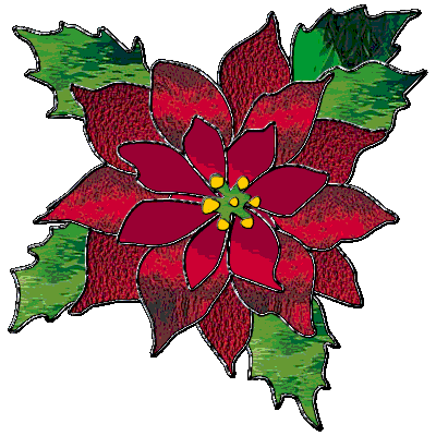 Stained glass poinsetta