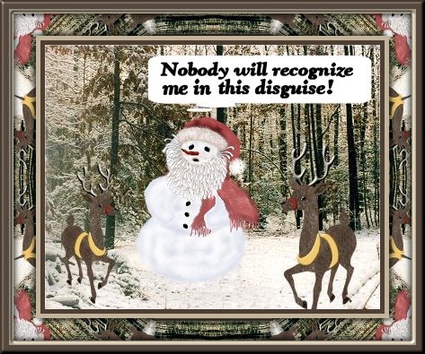 Snowman in Santa Claus disguise!