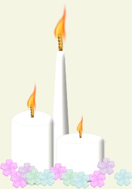 Candles in 3 different sizes