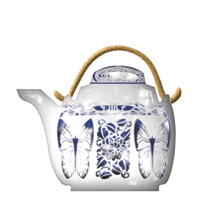 Blue and White Teapot by tutorial