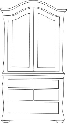 Plain clipart of wardrobe.